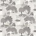 Niwa noir fusain behang KYTO88729015 Exotisch Stijlen