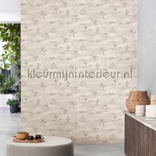 Mokuso gris plume behang KYTO88749053 Exotisch Casadeco