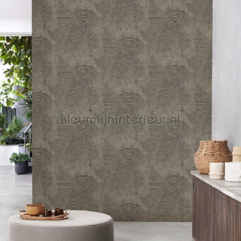 Jardin des pierres vert taiga behang KYTO88757921 Exotisch Casadeco
