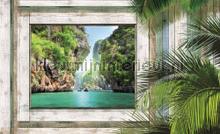 Rustic look on the water fototapeten Kleurmijninterieur weltkarten 