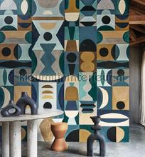 Modelage bleu celadon papier peint Casamance Le Atelier 75564282