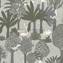 Renard and co En quete de nourriture wallcovering Elitis Vintage- Old wallpaper 