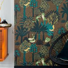 Renard and co La fete des animaux wallcovering Elitis Vintage- Old wallpaper 