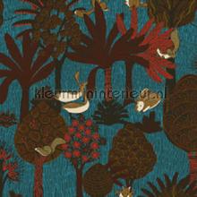 Renard and co Loie et le renard wallcovering Elitis Vintage- Old wallpaper 
