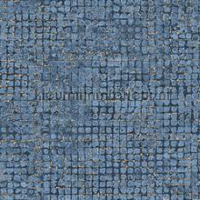 Mosaico blue stone wallcovering Arte wallpaperkit 