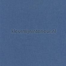 Uni bleu jean moyen behang Caselio Linen Edition LNE68526479