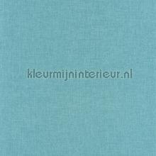 Uni bleu turquoise behang Caselio Linen Edition 68526571