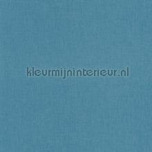 Uni bleu paon behang Caselio Linen Edition 68526960