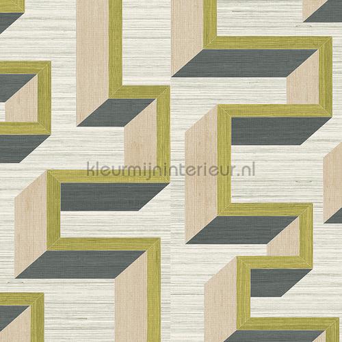 Detour beige olive behang 72701 natuurlijke materialen Arte