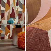 Puzzle orange ruby wallcovering 72770 retro Arte