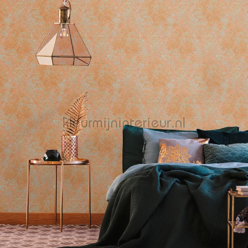 Relief damast met metallic toplaag wallcovering 391121 baroque modern Livingwalls