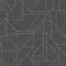 Grafisch lijnen spel met diepterelief papel de parede Livingwalls Vendimia Velhos 
