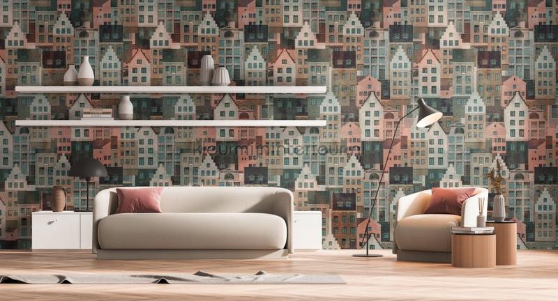 Bonte gebouwen wallcovering 391822 fantasy Livingwalls