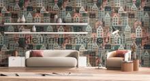 Bonte gebouwen behang 391822 fantasie Livingwalls