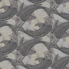 Geinspireerd door Escher vissen wallcovering AS Creation Metropolitan Stories II 37859-3