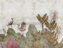 Kraanvogelpaar fotomurais Livingwalls telhas 