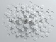 3d hexagons fototapet Livingwalls stemning 