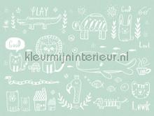 Getekende dieren fotobehang Livingwalls Auto Transport 