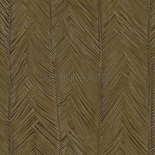 Itaya cedar brown behang 75407B bladmotief Arte