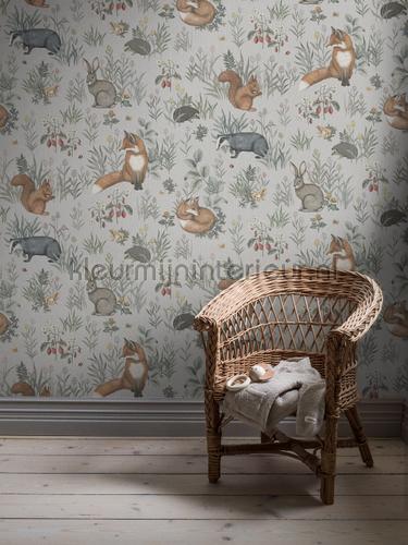 Forest Friends Mural fotobehang 7480 babykamer Boras