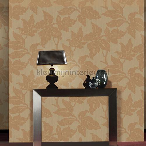 Tak met blad met soft metallic touch tapet 616-3 interiors Atlas Wallcoverings