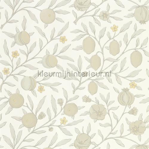 Pure fruit Horned popy grey wallcovering 216542 North Wallpapers Morris and Co