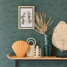 Lijngetekende waaier bladeren wallcovering Eijffinger Oasis 317334