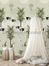 Ostrich jungle green fotomurais Behang Expresse telhas 
