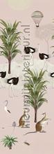 Ostrich jungle pink fotomurais Behang Expresse telhas 