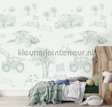 Farmlife toile green fotobehang Behang Expresse kinderkamer jongens 