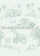 Farmlife toile green fotobehang Behang Expresse kinderkamer jongens 