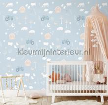 On the farm light blue behaang Behang Expresse tiener 