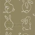 Funny bunny behang OUAT88387526 Baby - Peuter Kinderkamer