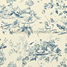 Aesops fables Blue papel pintado Sanderson Vendimia Viejo 