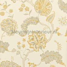 Palampore Silver Gold carta da parati Sanderson Vintage Vecchia 
