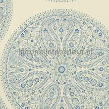 Paisley circles Blue papel de parede Sanderson Vendimia Velhos 