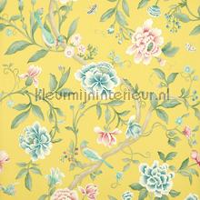 Porcelain garden Rose Linden papel pintado Sanderson Vendimia Viejo 