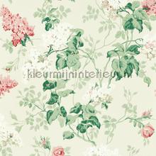 Sommerville Blush Grey Birch papel pintado Sanderson rayas 