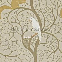 Squirrel and dove Linen Ivory papel pintado Sanderson Wallpaper creations 