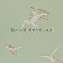 Swallows Pebble papel pintado Sanderson urbano 