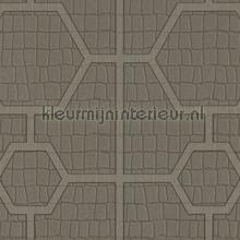 Hexagon on croco skin wallcovering Philipp Plein Vintage- Old wallpaper 