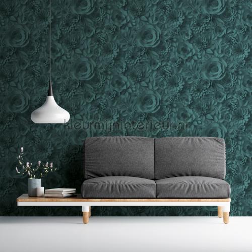 Graphic 3d flowers wallcovering 387185 romantic modern AS Creation