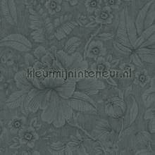 Casa dei fiori Denim blauw wallcovering Eijffinger wood 