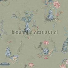 Chinese Porcelain Lichtgroen wallcovering Eijffinger Vintage- Old wallpaper 