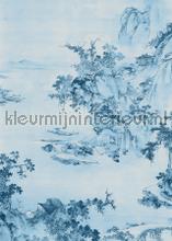 Blue china papier murales Komar RAW R2-005