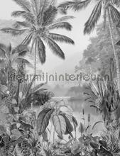 Lac tropical black white papier murales Komar RAW R2-008