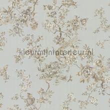 Embroidered Fiore wallcovering Dutch First Class Vintage- Old wallpaper 