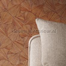 Lombok terre de sienne behang Casamance uni kleuren 