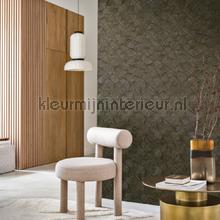 Lombok kaki fonce behang Casamance uni kleuren 