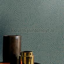 Passy vert de gris foncebeige wallcovering Casamance Vintage- Old wallpaper 